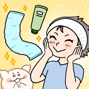 外に出るときは日焼け止めをなるべく塗って、日に焼けないようにしよう